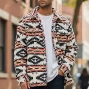 Original  Deluxe Aztec Southwestern Fleece Shacket Jacket XL New With Tag